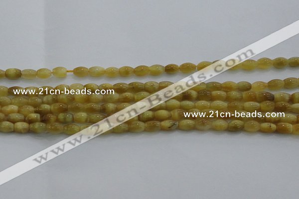 CTE1513 15.5 inches 4*6mm rice golden tiger eye beads wholesale