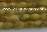 CTE1515 15.5 inches 6*10mm rice golden tiger eye beads wholesale