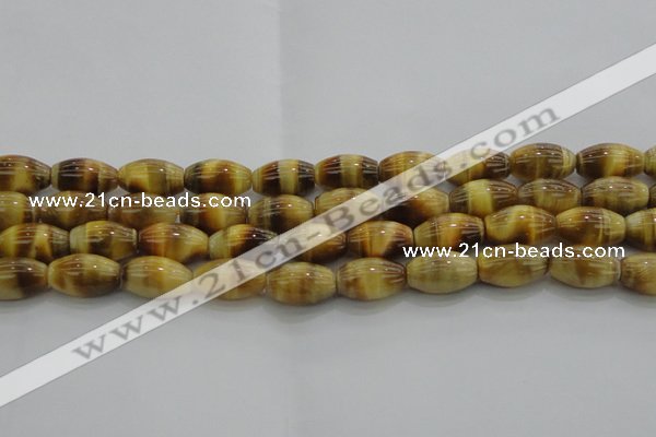 CTE1517 15.5 inches 10*14mm rice golden tiger eye beads wholesale