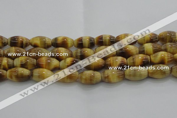 CTE1518 15.5 inches 12*16mm rice golden tiger eye beads wholesale