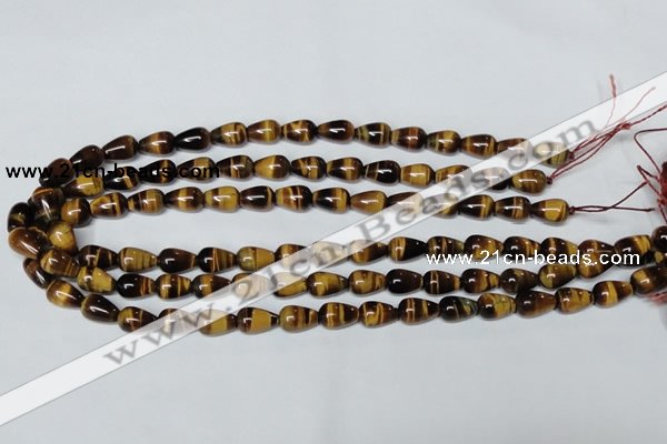 CTE152 15.5 inches 8*12mm teardrop yellow tiger eye gemstone beads