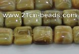 CTE1526 15.5 inches 10*10mm square golden tiger eye beads wholesale