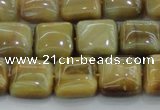 CTE1527 15.5 inches 12*12mm square golden tiger eye beads wholesale