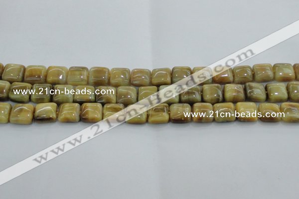 CTE1527 15.5 inches 12*12mm square golden tiger eye beads wholesale