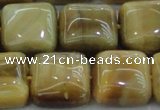 CTE1530 15.5 inches 18*18mm square golden tiger eye beads wholesale