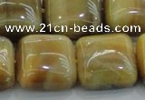 CTE1531 15.5 inches 20*20mm square golden tiger eye beads wholesale