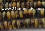 CTE1545 15.5 inches 4*6mm rondelle golden & blue tiger eye beads