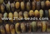 CTE1546 15.5 inches 4*8mm rondelle golden & blue tiger eye beads