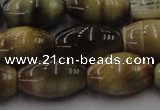 CTE1556 15.5 inches 13*18mm rice golden & blue tiger eye beads wholesale