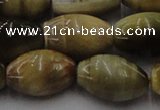 CTE1557 15.5 inches 15*20mm rice golden & blue tiger eye beads wholesale