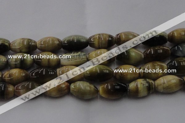 CTE1558 15.5 inches 18*25mm rice golden & blue tiger eye beads wholesale