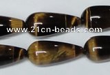 CTE156 15.5 inches 12*26mm teardrop yellow tiger eye gemstone beads