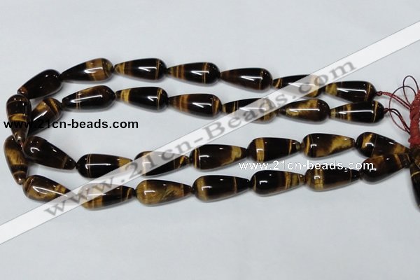 CTE156 15.5 inches 12*26mm teardrop yellow tiger eye gemstone beads