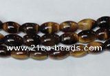 CTE157 15.5 inches 6*8mm rice yellow tiger eye gemstone beads