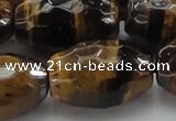 CTE1585 15.5 inches 18*25mm faceted rice yellow tiger eye beads