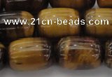 CTE1598 15.5 inches 15*20mm drum yellow tiger eye beads