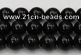 CTE1601 15.5 inches 6mm round AB grade black tiger eye beads