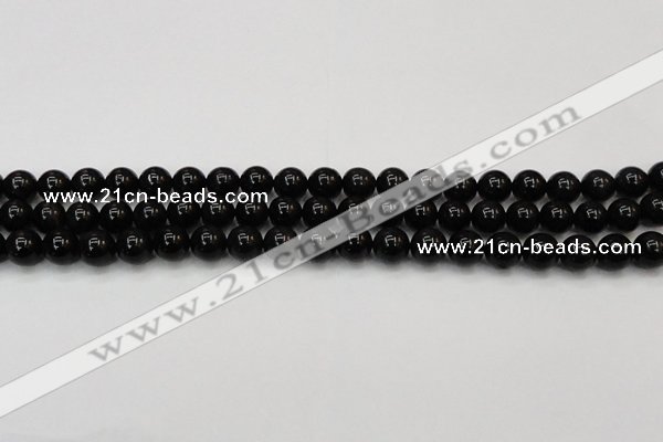 CTE1601 15.5 inches 6mm round AB grade black tiger eye beads