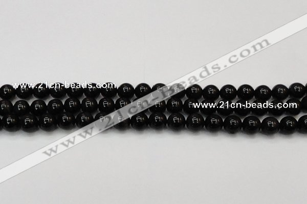 CTE1602 15.5 inches 8mm round AB grade black tiger eye beads