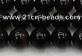 CTE1604 15.5 inches 12mm round AB grade black tiger eye beads