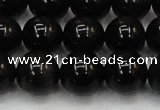 CTE1605 15.5 inches 14mm round AB grade black tiger eye beads