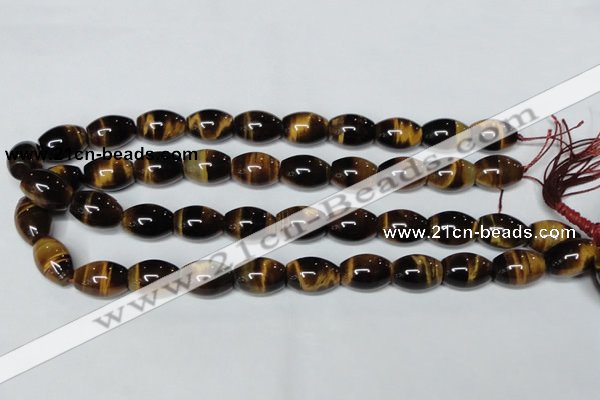 CTE162 15.5 inches 10*30mm rice yellow tiger eye gemstone beads