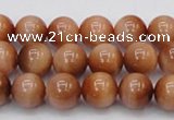 CTE1650 15.5 inches 4mm round sun orange tiger eye beads