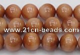 CTE1651 15.5 inches 6mm round sun orange tiger eye beads