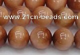 CTE1654 15.5 inches 12mm round sun orange tiger eye beads