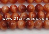 CTE1660 15.5 inches 4mm round sun orange tiger eye beads