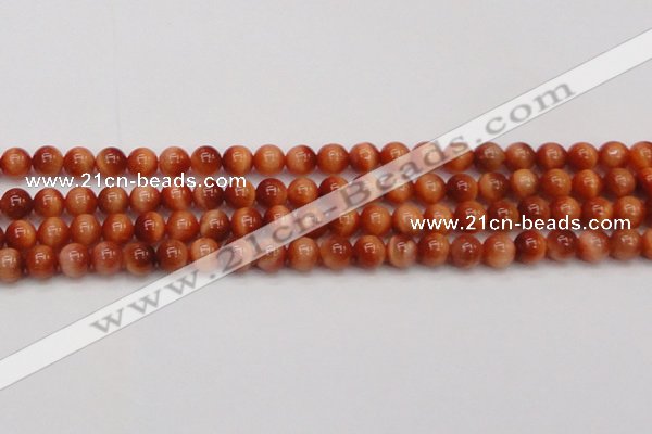 CTE1661 15.5 inches 6mm round sun orange tiger eye beads