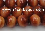 CTE1664 15.5 inches 12mm round sun orange tiger eye beads