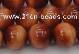 CTE1666 15.5 inches 16mm round sun orange tiger eye beads