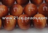 CTE1667 15.5 inches 18mm round sun orange tiger eye beads