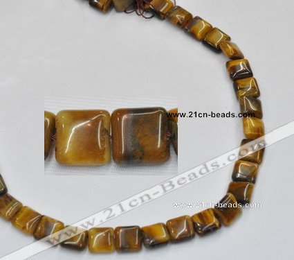 CTE17 15.5 inch 12*12mm square yellow tiger eye beads Wholesale