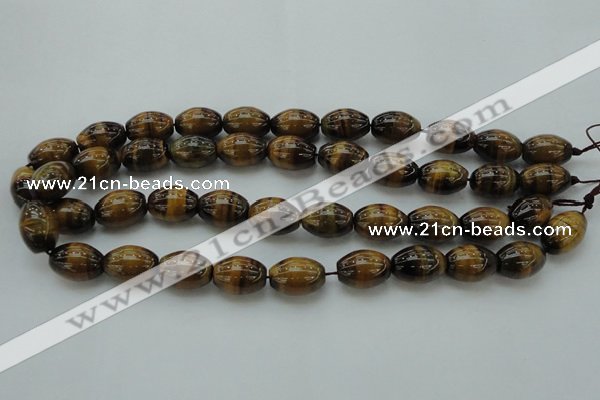 CTE1700 15.5 inches 10*14mm rice yellow tiger eye beads