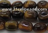 CTE1708 15.5 inches 10*14mm nuggets yellow tiger eye beads