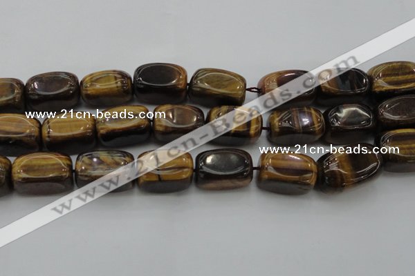 CTE1709 15.5 inches 14*22mm nuggets yellow tiger eye beads