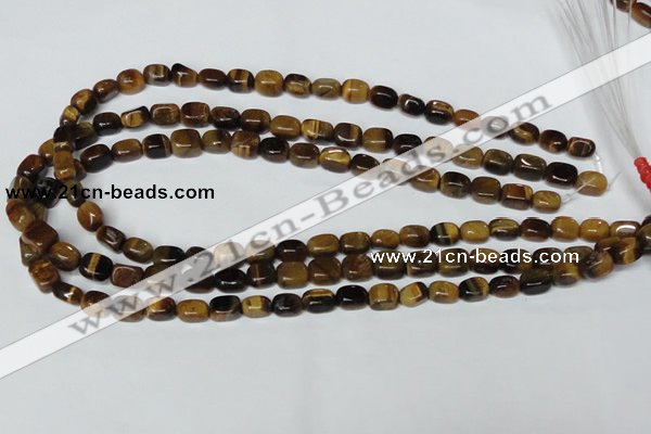 CTE173 15.5 inches 6*9mm nuggets yellow tiger eye gemstone beads