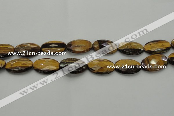 CTE1740 15.5 inches 18*25mm faceted oval yellow tiger eye beads