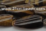 CTE1744 15.5 inches 15*30mm twisted rectangle yellow tiger eye beads