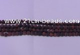 CTE1760 15.5 inches 4mm round matte red tiger eye beads