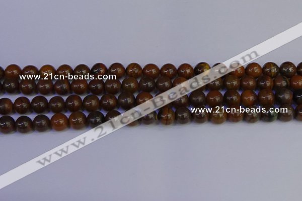 CTE1782 15.5 inches 8mm round yellow iron tiger beads wholesale