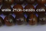 CTE1783 15.5 inches 10mm round yellow iron tiger beads wholesale