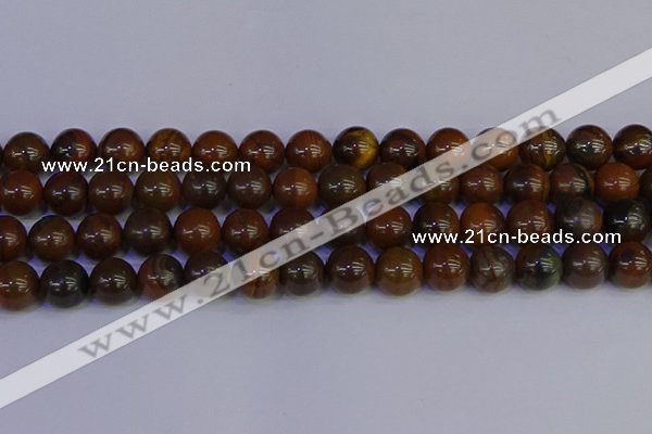 CTE1785 15.5 inches 14mm round yellow iron tiger beads wholesale