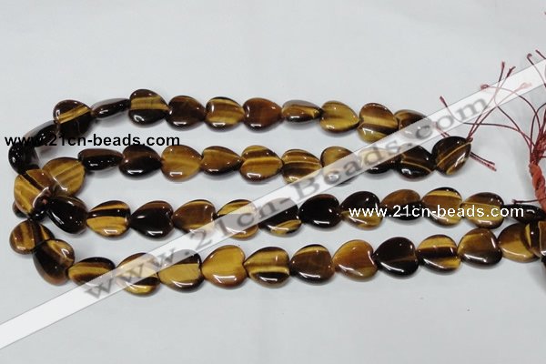 CTE179 15.5 inches 10*10mm heart yellow tiger eye gemstone beads