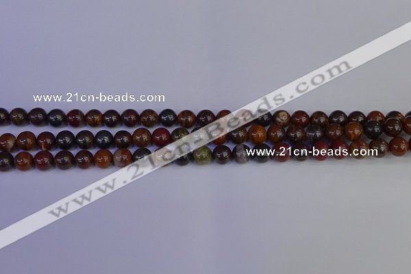 CTE1790 15.5 inches 4mm round red iron tiger beads wholesale