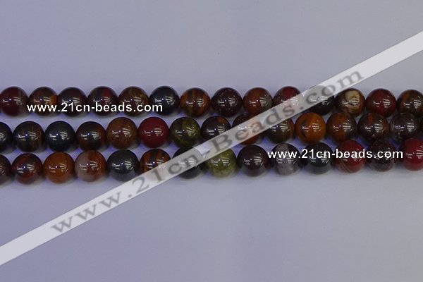 CTE1794 15.5 inches 12mm round red iron tiger beads wholesale