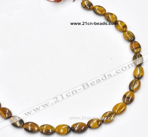 CTE18 15.5 inches 8*10mm oval yellow tiger eye beads Wholesale