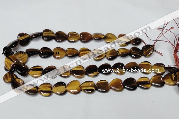 CTE180 15.5 inches 12*12mm heart yellow tiger eye gemstone beads